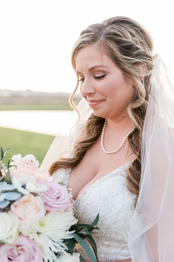 Gorgeous Half up/Half down Bridal Hair Styles | Makeup in the 702