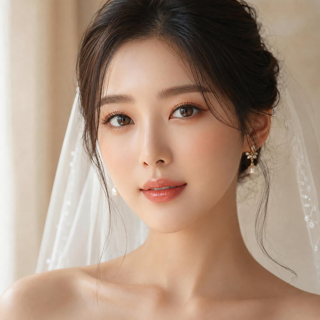 AI Generated Soft Glame Bridal Makeup Example 